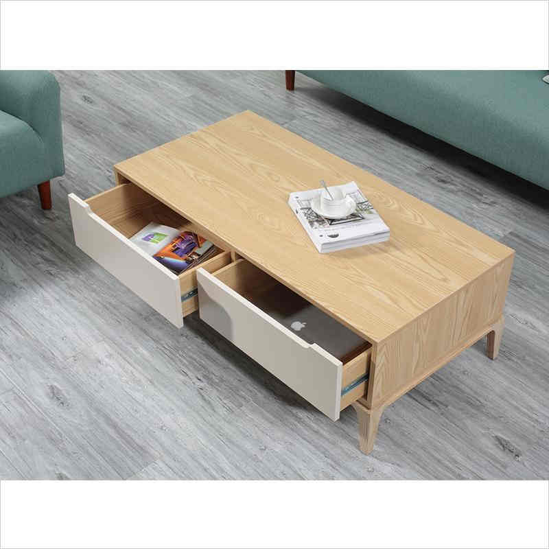 90后家家具 茶几 现代北欧 白蜡木三聚氰胺板