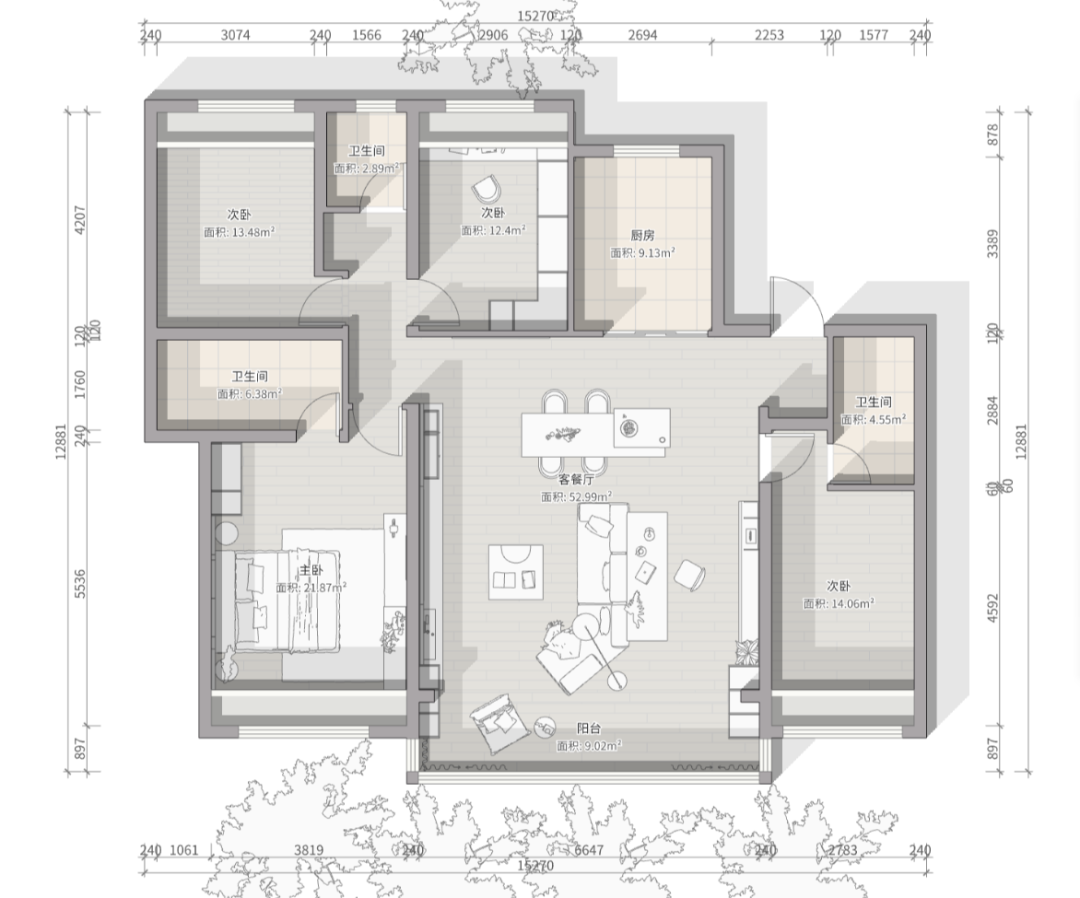 未嘉定制｜174m²春和万象设计案例分享